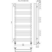 Полотенцесушитель “Terminus” Линц П15 500х1200 Хром